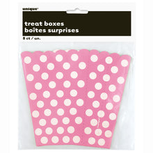Load image into Gallery viewer, Hot Pink Dots Treat Boxes, 8ct
