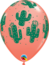 Load image into Gallery viewer, Cactus Print Latex Balloon 11&quot;
