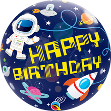Load image into Gallery viewer, Birthday Outer Space Bubble Balloon, 22&quot;
