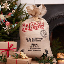 Load image into Gallery viewer, Ginger Ray Hessian Santa Sack
