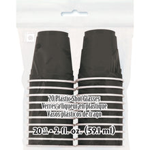 Load image into Gallery viewer, Black Plastic Shot Glasses, 20ct
