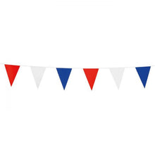 Load image into Gallery viewer, Red, White &amp; Blue Plastic Flag Banner - 10m
