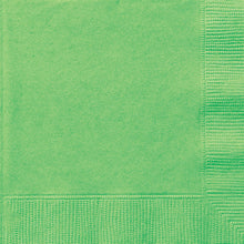 Load image into Gallery viewer, Lime Green Solid Beverage Napkins, 20ct
