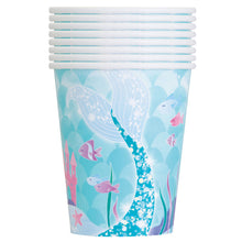 Load image into Gallery viewer, Mermaid 9oz FSC Paper Cups, 8ct
