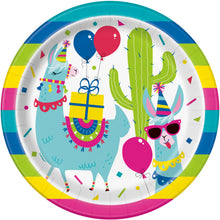 Load image into Gallery viewer, Llama Birthday Round  Dinner Plates
