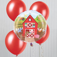 Load image into Gallery viewer, Farm Party Round Foil Balloon 18&quot; Packaged

