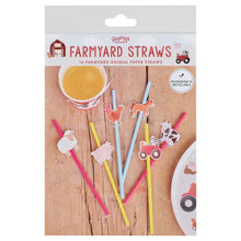 Load image into Gallery viewer, Ginger Ray - Farm Animals Party Paper Straws
