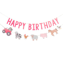 Load image into Gallery viewer, Ginger Ray - Farm Party Happy Birthday Bunting Decoration

