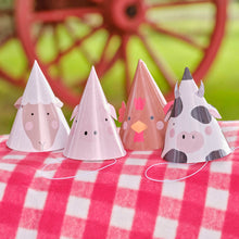 Load image into Gallery viewer, Ginger Ray - Farm Animal Party Hats
