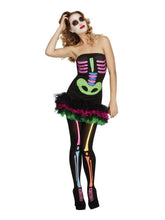 Load image into Gallery viewer, Fever Neon Skeleton Tutu Dress
