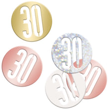 Load image into Gallery viewer, Birthday Rose Gold Glitz Number 30 Confetti, .5oz
