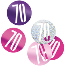 Load image into Gallery viewer, Birthday Pink Glitz Number 70 Confetti, .5oz
