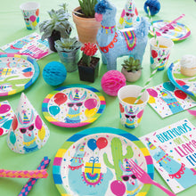 Load image into Gallery viewer, Llama Birthday Round  Dinner Plates
