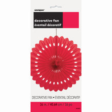 Load image into Gallery viewer, Ruby Red 16&quot; Tissue Paper Fan
