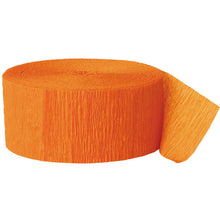 Load image into Gallery viewer, Orange Crepe Streamer, 81 ft
