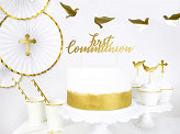 Load image into Gallery viewer, First Holy Communion, Cake Topper, Gold, 21cm
