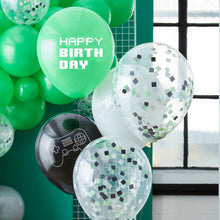 Load image into Gallery viewer, Ginger Ray - Black, Green and Grey Controller Confetti Balloon Bundle
