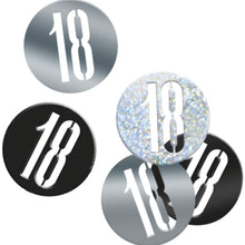 Load image into Gallery viewer, Birthday Black Glitz Number 18 Confetti, .5oz
