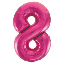Load image into Gallery viewer, Pink Number 8 Shaped Foil Balloon 34&quot;
