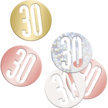 Load image into Gallery viewer, Birthday Rose Gold Glitz Number 30 Confetti, .5oz
