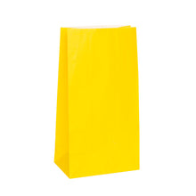 Load image into Gallery viewer, Sunflower Yellow Paper Party Bags, 12ct
