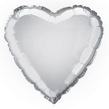Load image into Gallery viewer, Solid Heart Foil Balloon 18&quot;, Packaged - Silver
