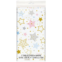 Load image into Gallery viewer, Twinkle Twinkle Little Star Rectangular Plastic Table Cover, 54&quot;x84&quot;
