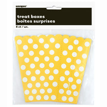 Load image into Gallery viewer, Yellow Dots Treat Boxes, 8ct
