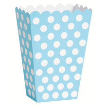Load image into Gallery viewer, Powder Blue Dots Treat Boxes, 8ct
