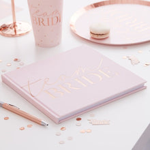 Load image into Gallery viewer, Pink Blush Velvet Team Bride Hen Party Guest Book
