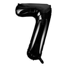 Load image into Gallery viewer, Black Number 7 Shaped Foil Balloon 34&quot;
