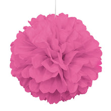 Load image into Gallery viewer, Hot Pink 16&quot; Hanging Tissue Pom Pom
