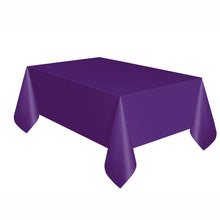 Load image into Gallery viewer, Deep Purple Solid Rectangular Plastic Table Cover, 54&quot;x108&quot;

