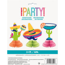 Load image into Gallery viewer, Fiesta Honeycomb Decorations - 3ct
