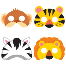 Load image into Gallery viewer, Animal Jungle Party Masks, 8ct
