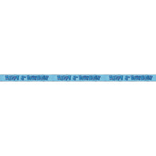 Load image into Gallery viewer, Age &quot;4&quot; Birthday Blue Glitz Prism Banner (12ft)
