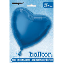 Load image into Gallery viewer, Solid Heart Foil Balloon 18&quot; - Royal Blue
