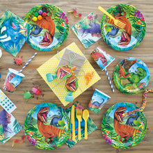 Load image into Gallery viewer, Dinosaur Round 7&quot; Dessert Plates, 8ct
