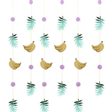 Load image into Gallery viewer, GOLD FOILED BANANA AND LEAF PARTY BACKDROP
