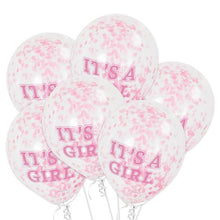 Load image into Gallery viewer, It&#39;s A Girl 12&quot; Confetti Balloons (6pk)
