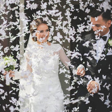 Load image into Gallery viewer, Confetti Cannon, White Butterfly, Biodegradable Tissue Paper

