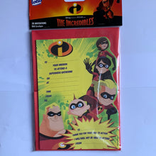 Load image into Gallery viewer, Disney Incredibles Invitations - 20pcs
