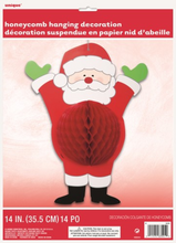Load image into Gallery viewer, Santa Honeycomb Hanging Decoration 14"
