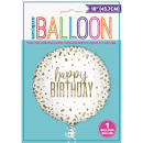 Load image into Gallery viewer, Happy Birthday Gold Confetti Foil Balloon - 18&quot;
