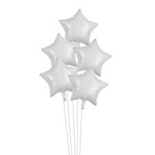 Load image into Gallery viewer, Solid Star Foil Balloon 20&quot;, Packaged - White
