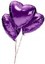 Load image into Gallery viewer, Solid Heart Foil Balloon 18&quot;, Packaged - Deep Purple
