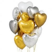 Load image into Gallery viewer, Solid Heart Foil Balloon 18&quot;, Packaged - Gold
