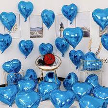 Load image into Gallery viewer, Solid Heart Foil Balloon 18&quot;, Packaged - Royal Blue

