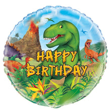 Load image into Gallery viewer, Dinosaur Round Foil Balloon 18&quot;, Packaged
