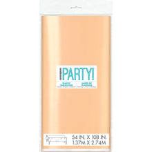 Load image into Gallery viewer, Rose Gold Foil Rectangular Plastic Table Cover, 54&quot;x108&quot;
